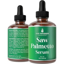 Saw Palmetto Hair Growth Serum - Rosemary, Peppermint, 2oz