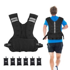 Adjustable Weighted Vest for Men Women Weights Included/11-20lbs 4-10lbs Black