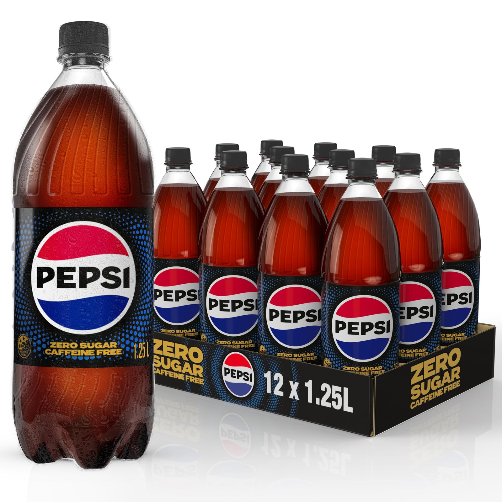 Pepsi Light Caffeine Free Cola Soft Drink 12 x 1.25L