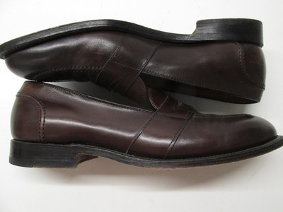 $676 ALDEN 686 full strap penny loafers in dark brown  display picture 2