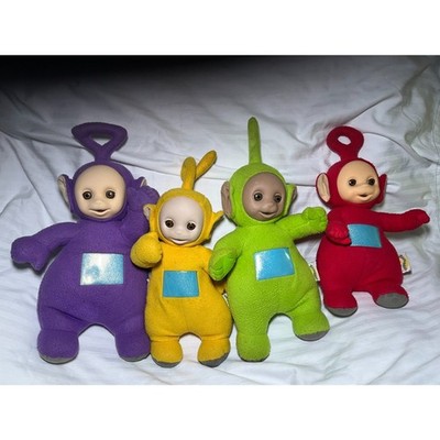 Vintage 1998 Teletubbies Plush Lot of 4 Tinky Winky Dipsy Laa-Laa Po