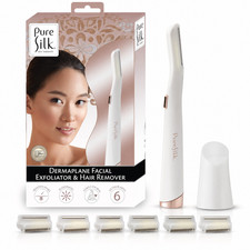 Pure Silk Derma plane Facial Exfoliator  Hair Remover with 6 Extra-B