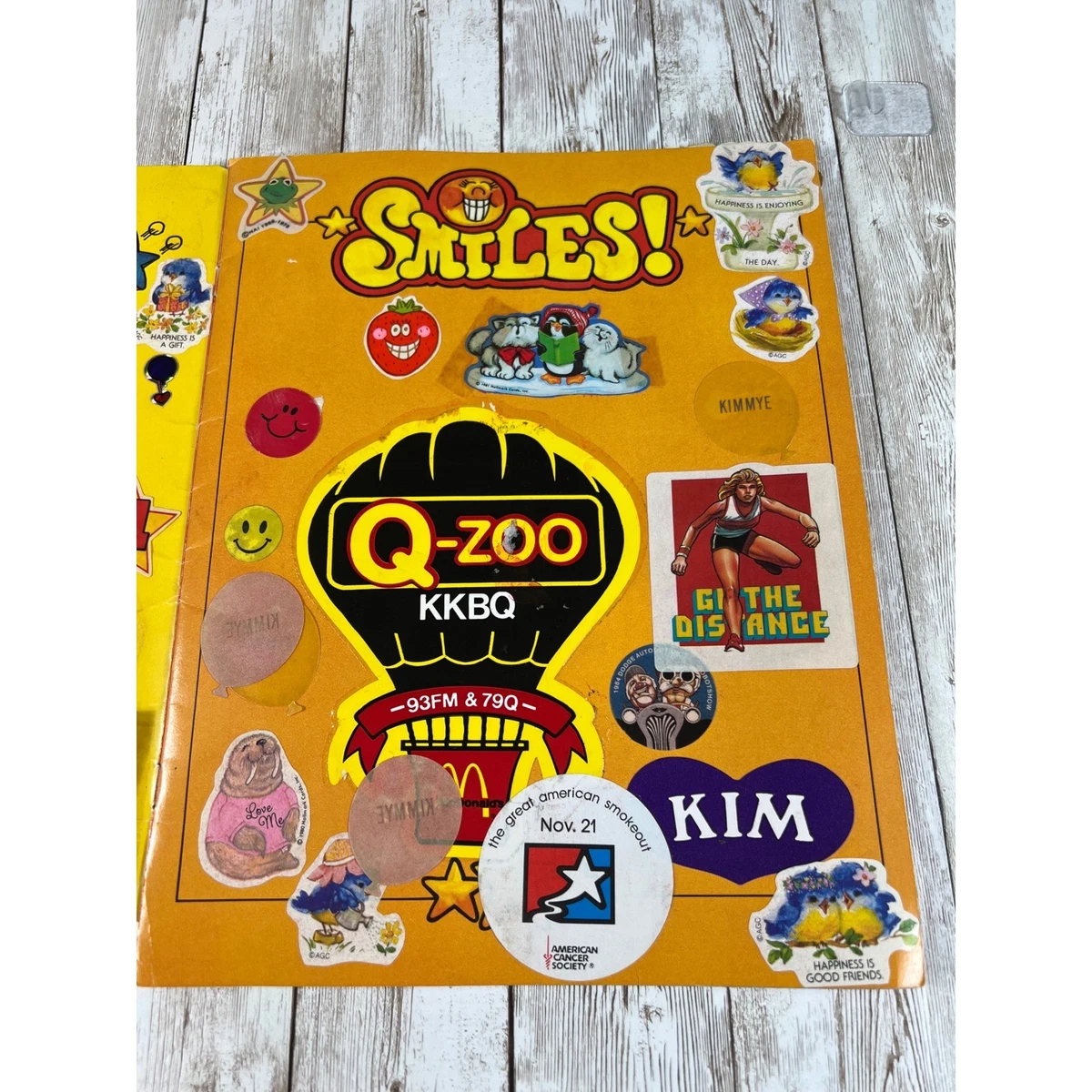 Vintage Sticker Collector Album Red 70s 80s Hallmark Muppets ET Lisa Frank Rare