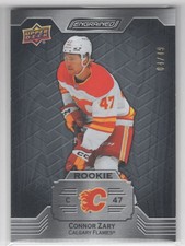 2023-24 Upper Deck Engrained #159 Connor Zary Rookie Ebony /49 Calgary Flames
