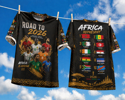 World Cup 2026 Africa Represent Soccer Jersey, African Nations Football Tee