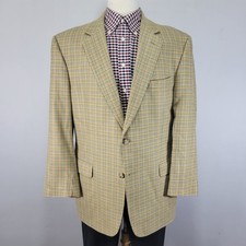 JOS A BANK Gordon Men's Sport Coat Blazer Two Button Checked Silk Wool Size 43R