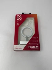 ZAGG Crystal Palace Snap MagSafe Case w/ Kickstand for iPhone 15 pro 6.1" Clear