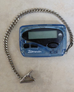 Zone In FLEX UHF Pager niebieski ze smyczą łańcuchową, zasięg 16W, zasięg 50m, MPN A05AFB5861AA