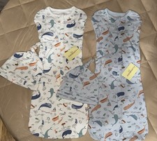 2 Pack Sleep Sack Blue Boy 0-6 month Sleep Bag Cozy Blanket Cotton