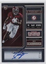 2018 Panini Contenders Draft Picks Playoff Ticket 4/15 Bo Scarbrough Auto 10ou