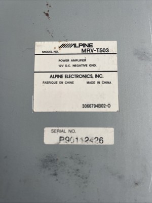 Alpine MRV-T503 | eBay