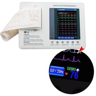 Carejoy 7 in ECG EKG Machine 3-channel 12-lead Electrocardiograph US