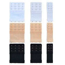 Bantoye 9pcs Bra Extender 2 Hooks/3 Hooks/4 Hooks Nylon Elastic Back Bra Band Ex