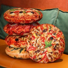 Pizza Pancakes Pillows Plush Toys Simulated Snack Decoration Backrest Home Decor