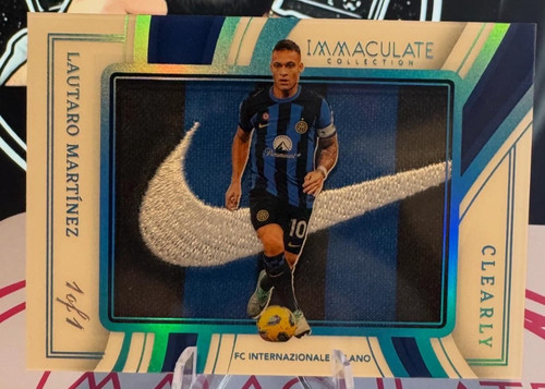 Panini Immaculate 2023-2024 Soccer Lautaro Martinez 1 of 1 Clearly Nike Patch /1