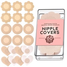 60 Pieces Pasties Nipple Covers - Disposable Nipple Petals, Nipple Stickers B...