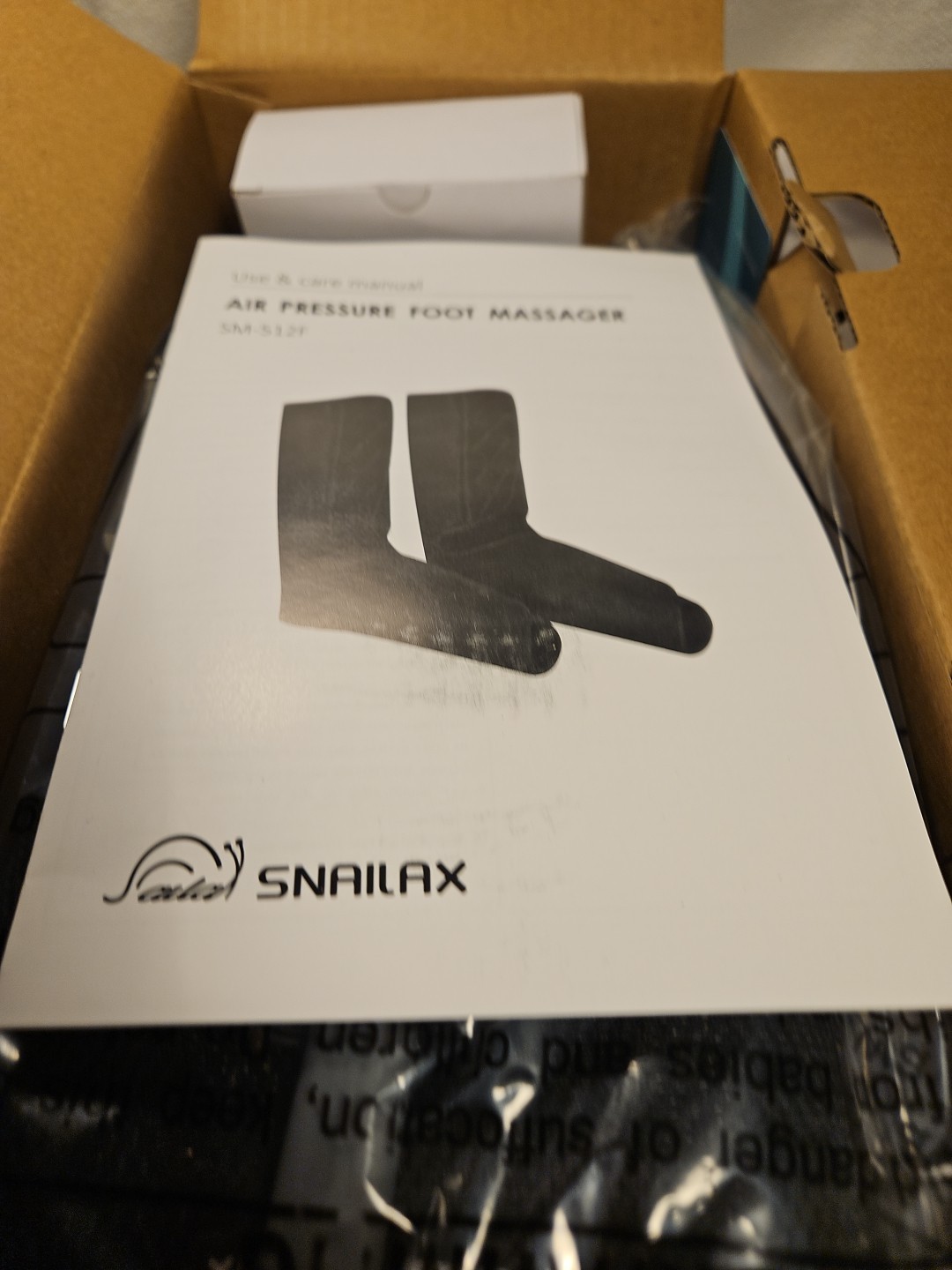 SNAILAX Foot & Leg Massager Model: SM-512F/Power 24W/Sz. 13.4" X 7.5" New
