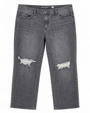 Universal Thread Womens Jeans Size 18 Short Gray Straight Stretch Distressed NWT