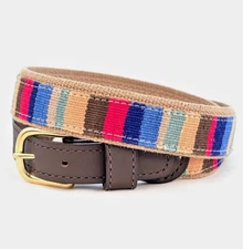 A Tail We Could Wag Belt Adult 34 Boho Hippie Woven Fabric Stripe