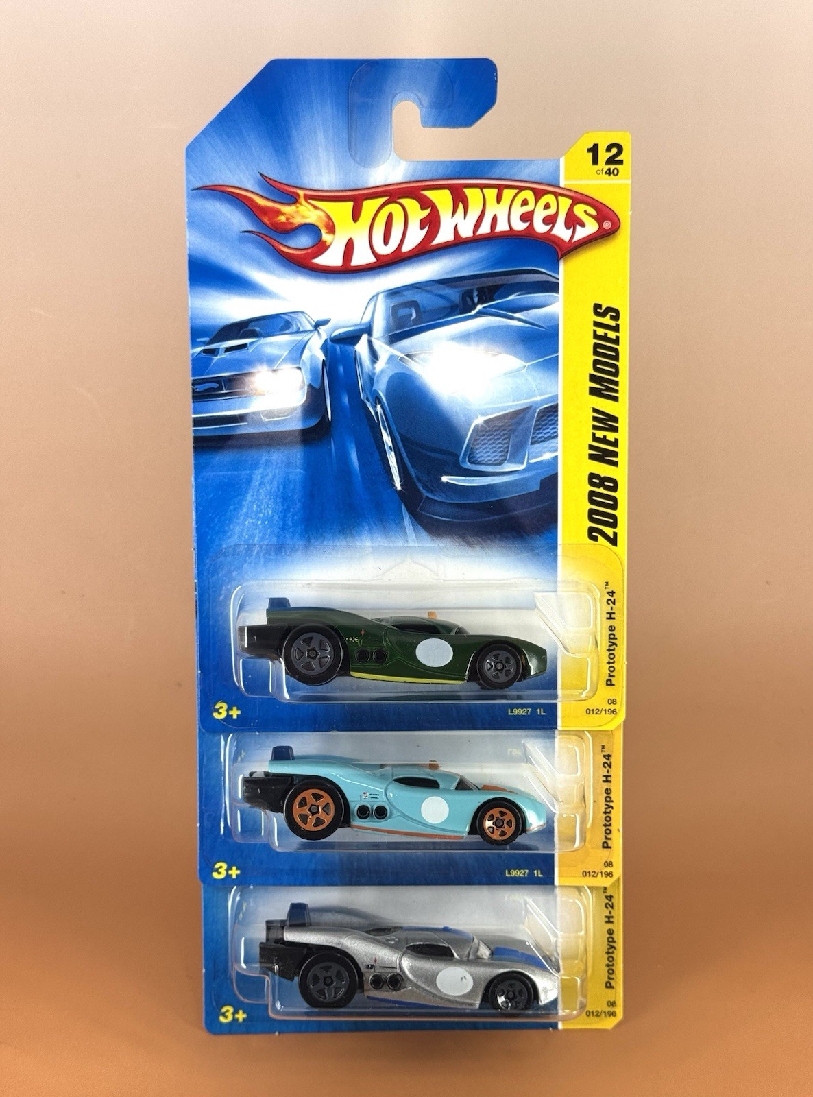 Hot Wheels 2008 New Models PROTOTYPE H-24 (lot of 3 variations) w/5s hubs 12/40