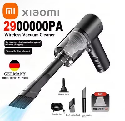 Xiaomi Car Vacuum Cleaner 2900000 PA Powerful 4 in1 Clean Machine Wireless Blowi