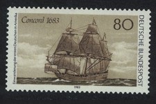 Germany Ship  Concord  German Settlers in America. 1983 MNH SG#2030