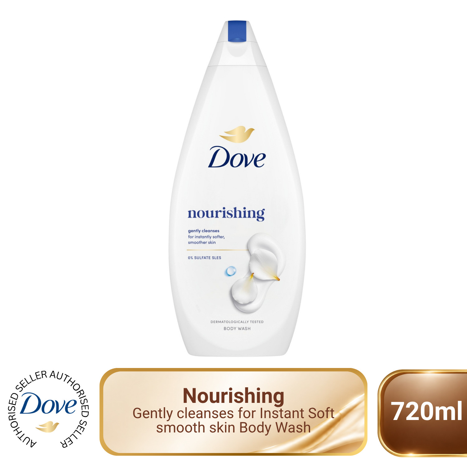 Dove Shower Gel Body Wash Nourishing Cleanser, Sulfate-Free, Vegan 720 ml - Image 4