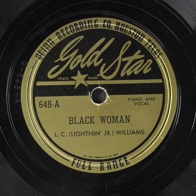 L.C.Williams : Black Woman / I Won'T Be Here Lang Gold Star Einzel 78 RPM