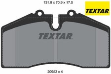 TEXTAR 2095310 Bremsbelagsatz für Scheibenbremse Bremsbelagsatz für Porsche 
