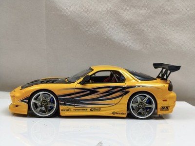 Jada Toys 1/24 Mazda Rx7 Fd3s Option D Yellow Sport Car JDM Rotary