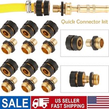 Brass Garden Hose Quick Connect Set Female Male Water Hose Fit Connector 3/4" US