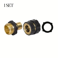 Brass Garden Hose Quick Connect Fittings - Leak-Proof for Faucet & Hose