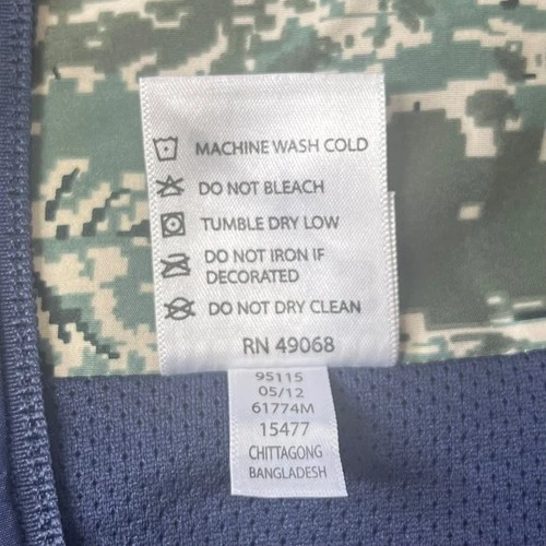 Soffe XT46 Zipper Jacket Mens Medium Blue New Camo Extreme Training image 10
