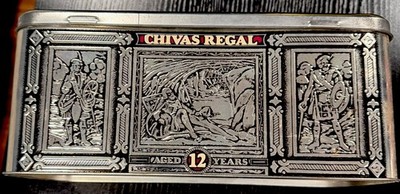 VINTAGE CHIVAS REGAL AGED WHISKEY 12 YEARS -EMPTY TIN