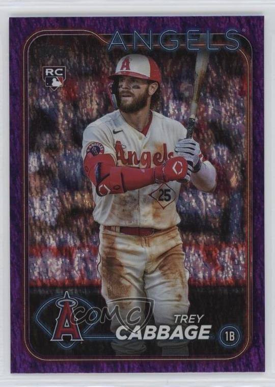 2024 Topps Series 1 Purple Holofoil /799 Trey Cabbage #321 0nr3