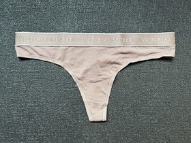 5 Pack Victoria&rsquo;s Secret sz M Logo Cotton Thong String Panties Bundle Lot Set