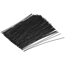 500pcs  Metallic Twist Ties 120mmx1mm Plastic Black Cable Cord Ties for Candy