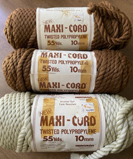 Maxi-Cord Twisted Herculon 100 Yards/10mm Brown Tan Polypropylene Macrame Craft