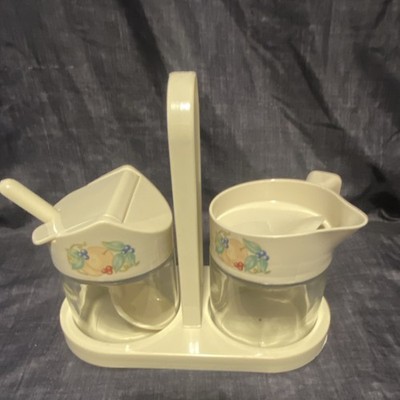 *rare* Vintage Gemco Sugar & Creamer Set - Corelle ''Abundance'' Pattern
