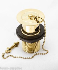 Gold Traditional Luxury Bathroom Sink Basin Waste Plug & Chain 1 1/4"