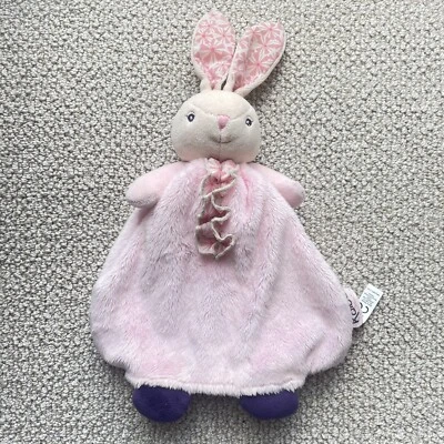 KALOO France HTF Security Plush Lovey Hand Puppet Bunny Rabbit Pink Baby - Image 1 of 4