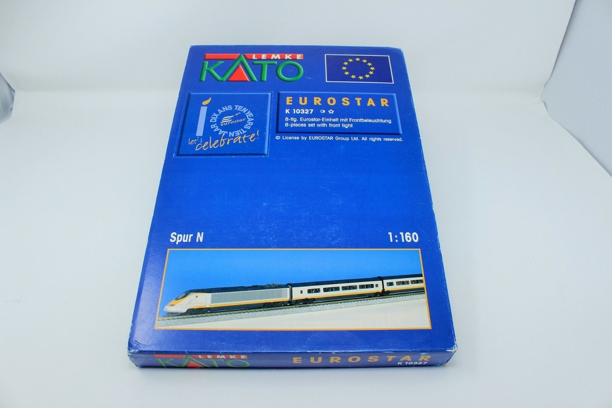 N Scale KATO LEMKE Eurostar K10327 8 Car Set Original Box