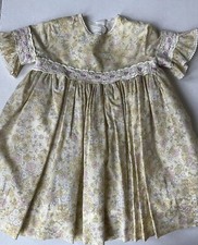 Vintage Girls prarie dress homemade W/tulle Daisy Garden pre owned