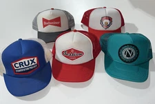 Lot Of 5 Trucker Hats Beer Alcohol Budweiser, Crux, Ninkasi, Session, Jobu's Rum