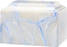 Large/Adult 225 Cubic Inch Tuscany Blue Cultured Onyx Cremation Urn for Ashes