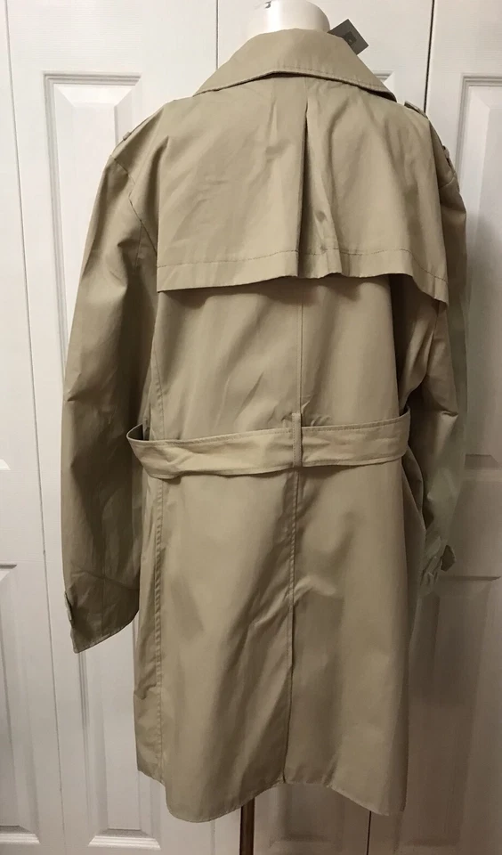 NWT Kenneth Cole Reaction Tan Khaki Trench Coat Size XXL Belted - Image 4 of 4