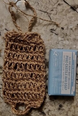 Handmade with LOVE in   Shower & Bath Scrubber made from Jute / Body Massager