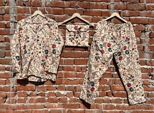 Indian Cotton Floral Print PJ Set Bridesmaid Pajama Set Women Nightwear Suit US