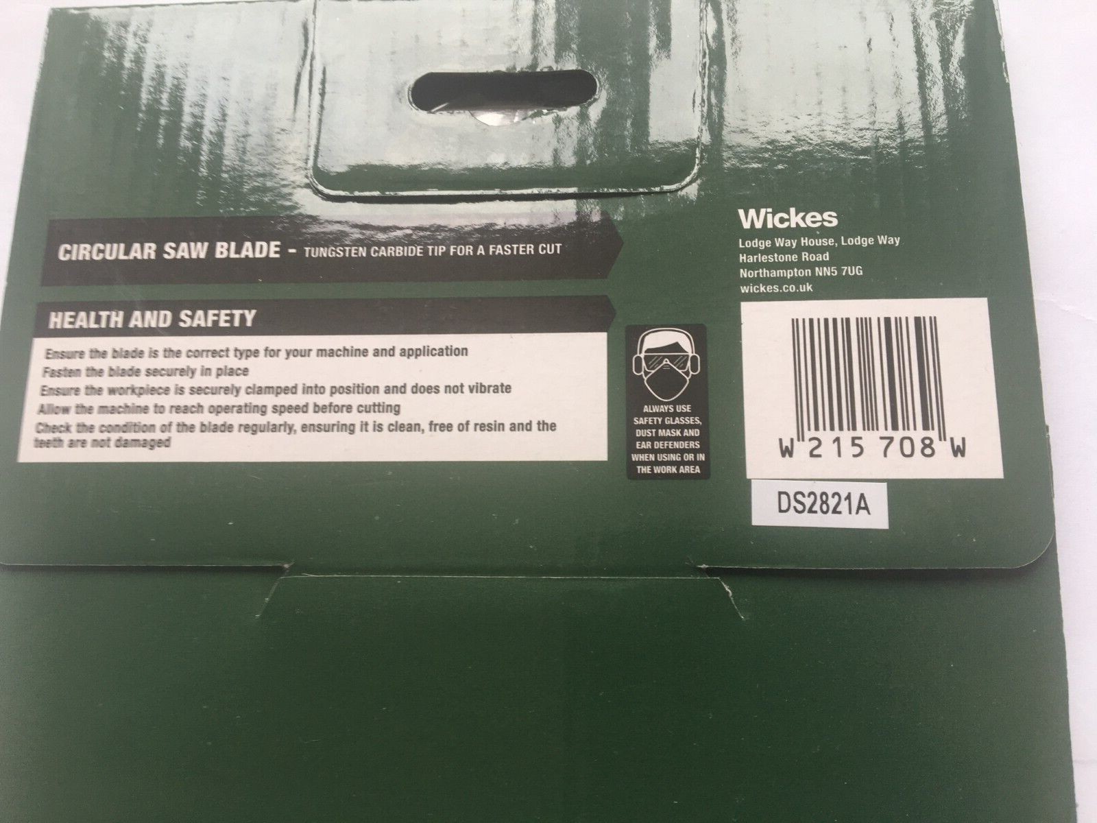 Circular Saw Blade 165mm 16 Teeth 20mm Bore by WICKES Hard Soft Wood