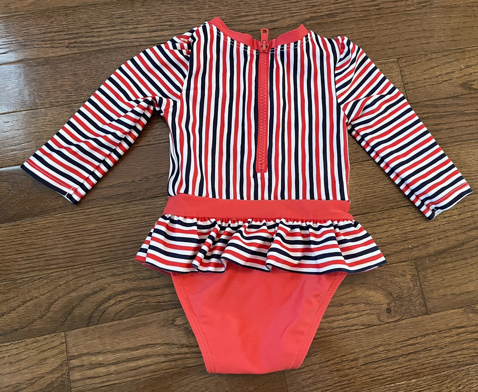 Baby Girl One Piece Bathing Suit Size 9 Months Long Sleeve eBay